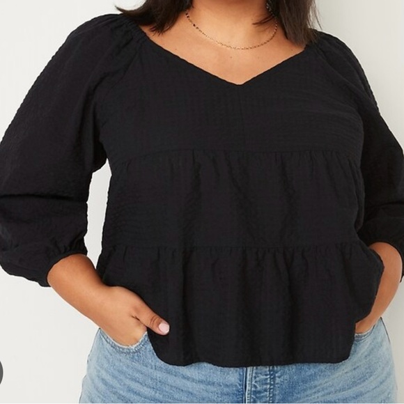 Old Navy Tiered Plus Size Shirt NWT - Picture 1 of 5